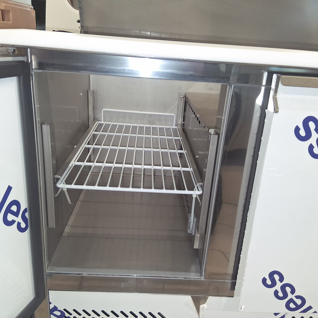 Amitek Saladette AK920V - 2 Türen - Edelstahl - NEU - Alles Inklusive